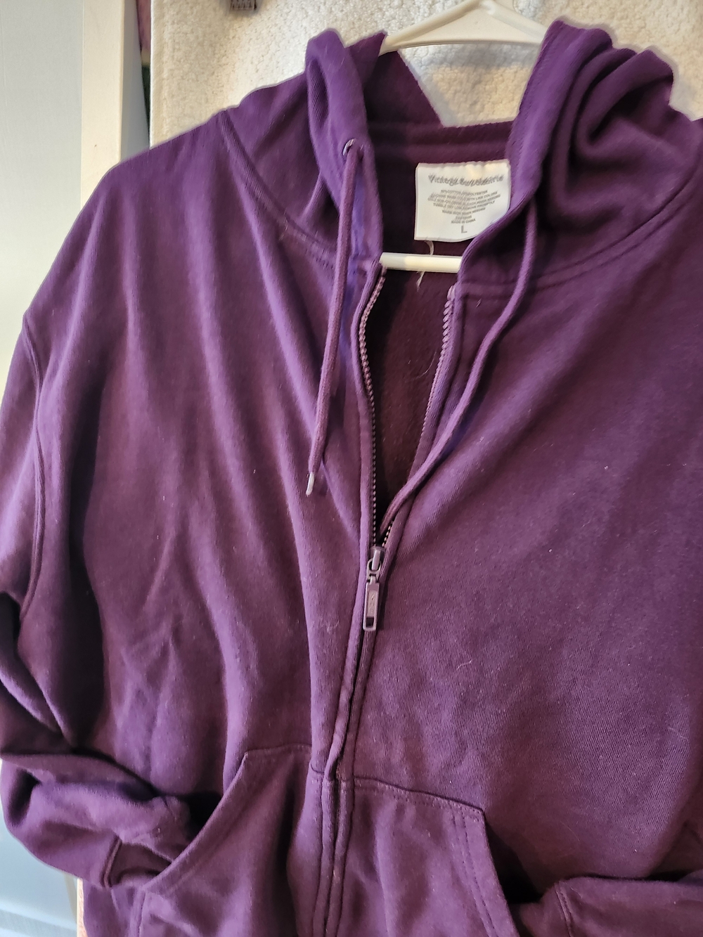 Plum Purple Full-Zip Hoodie